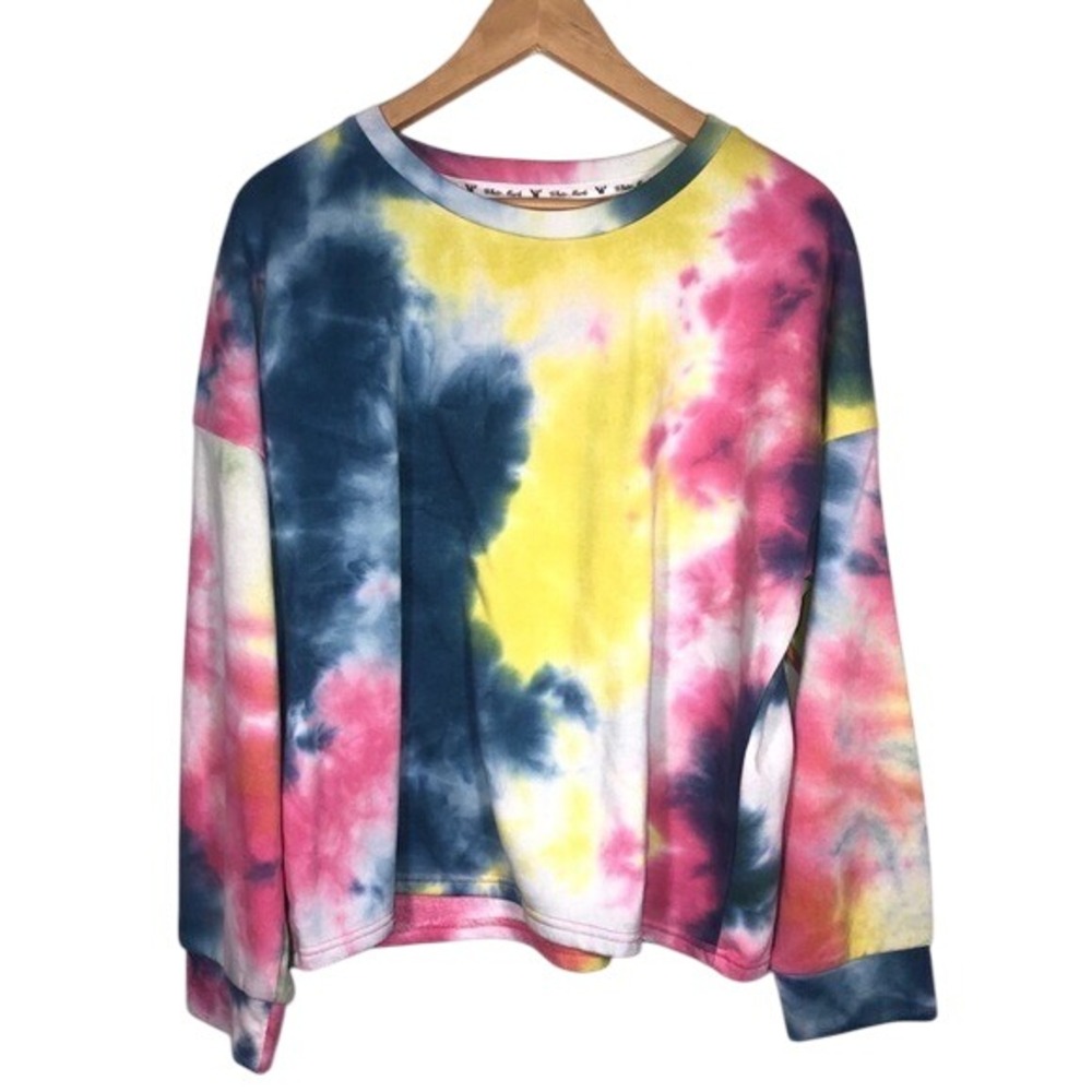 WHITE MARK Women's Tie Dye Lounge Top Sz Medium